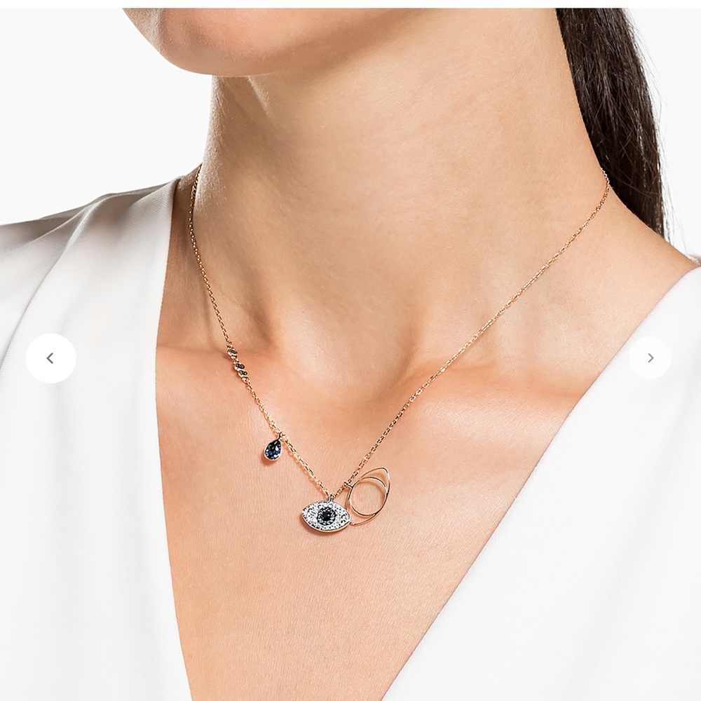 Rose Gold Evil Eye Necklace